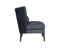 Sunpan Kenzo Lounge Chair Chevron Grey-Antonio Charcoal / Fuego Navy-Abbington Navy