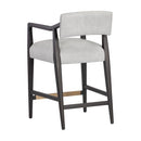 Sunpan Keagan Counter Stool in Brentwood Charcoal / Saloon Light Grey