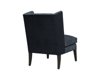 Sunpan Kenzo Lounge Chair Chevron Grey-Antonio Charcoal / Fuego Navy-Abbington Navy