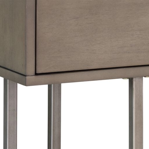 Sunpan Jade Console Table Antique Brass-Dark Mango / Antique Silver-Ash Grey