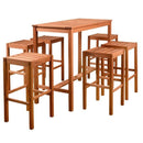 International Home Miami Amazonia Westerdam 7 Piece Rectangular Patio Bar Set