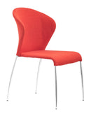 Zuo Modern Oulu Dining Chair in Tangerine/Graphite - Set of 4