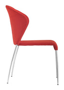 Zuo Modern Oulu Dining Chair in Tangerine/Graphite - Set of 4