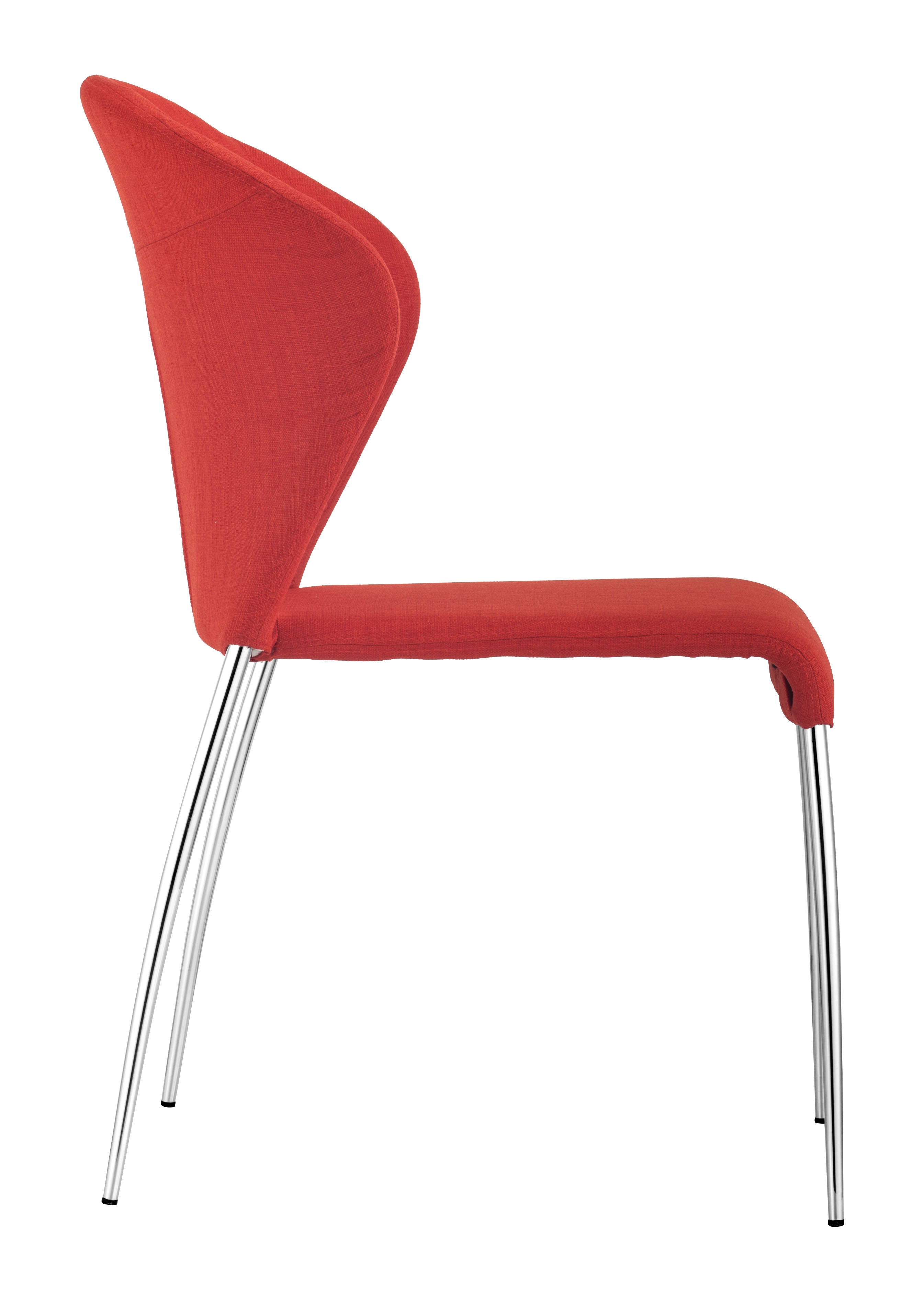 Zuo Modern Oulu Dining Chair in Tangerine/Graphite - Set of 4