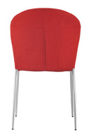 Zuo Modern Oulu Dining Chair in Tangerine/Graphite - Set of 4