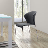 Zuo Modern Oulu Dining Chair in Tangerine/Graphite - Set of 4
