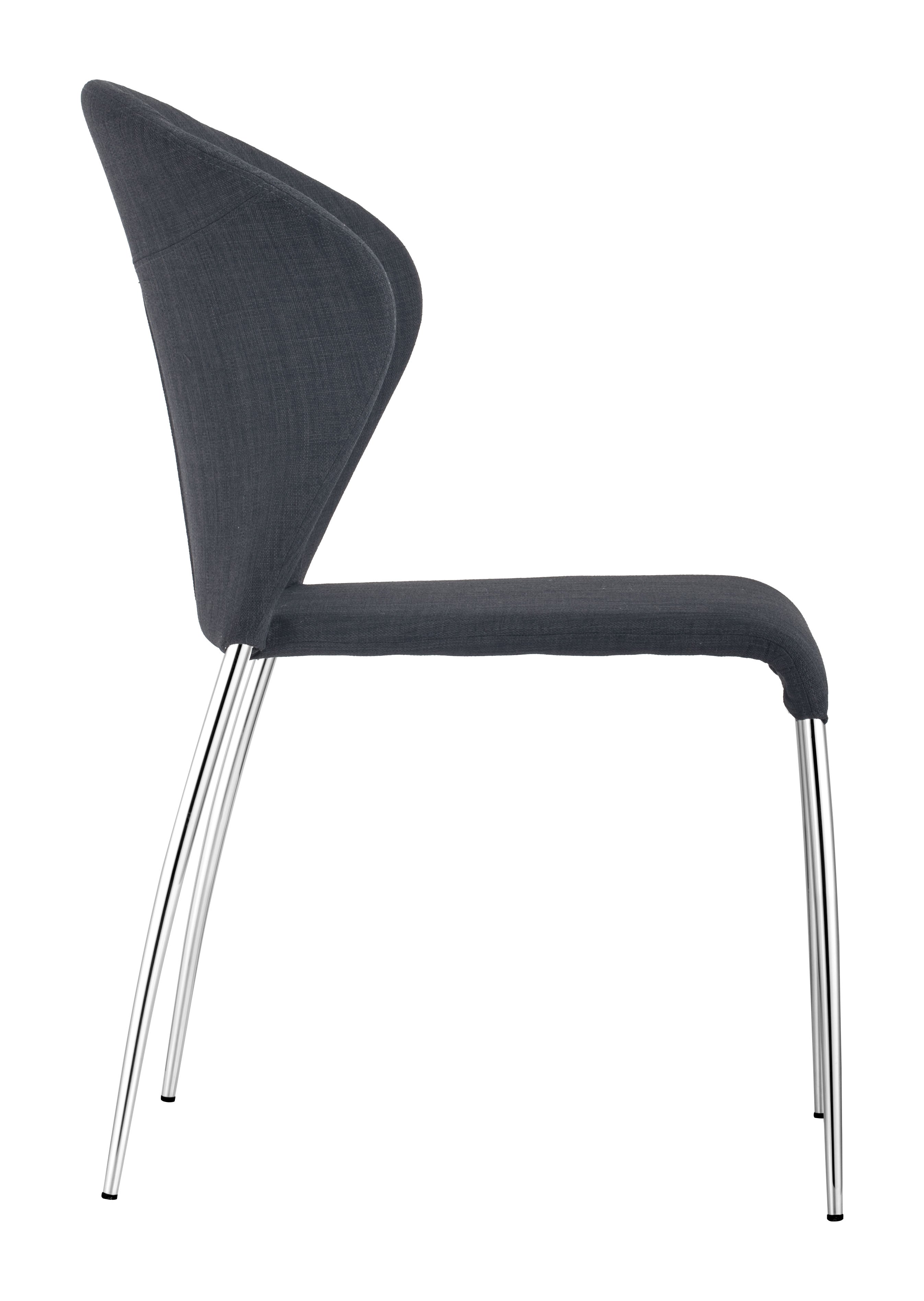 Zuo Modern Oulu Dining Chair in Tangerine/Graphite - Set of 4