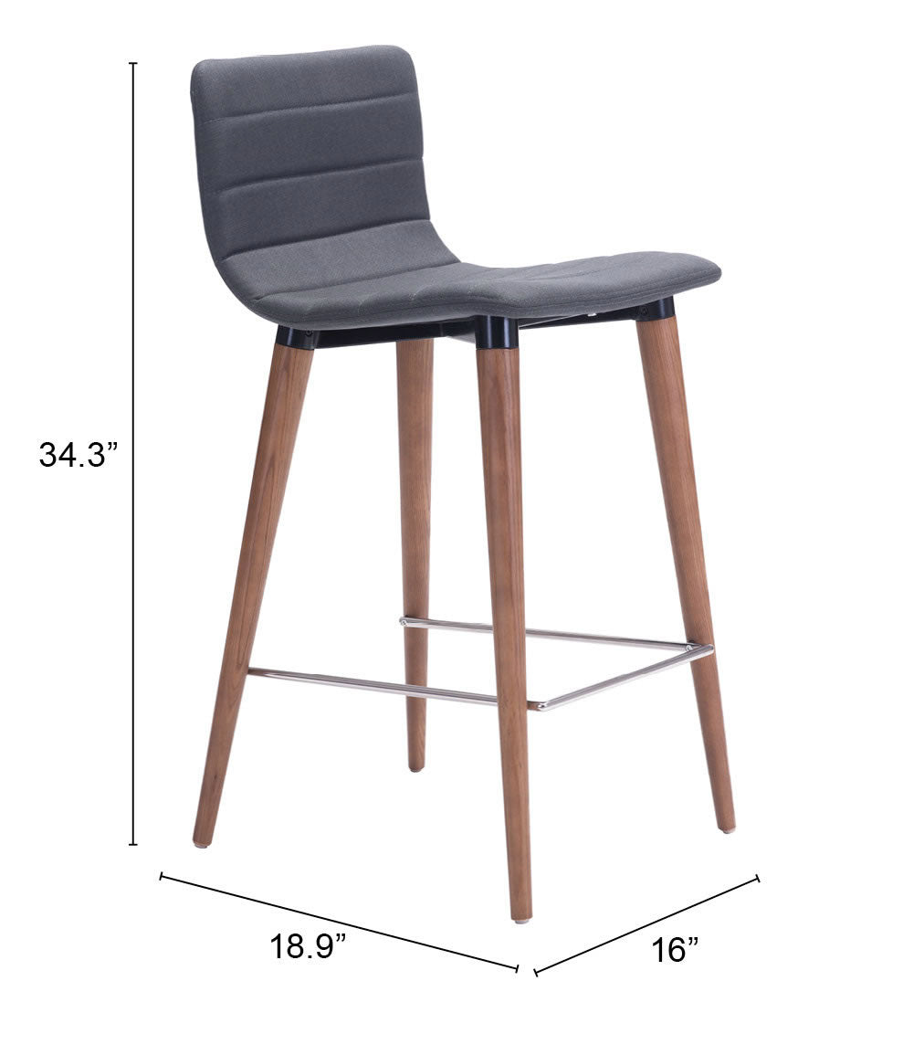 Zuo Modern Jericho Counter Stool Gray
