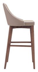 Zuo Modern Moor Barstool in Beige