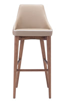 Zuo Modern Moor Barstool in Beige