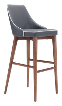 Zuo Modern Moor Barstool in Dark Gray