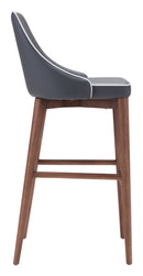 Zuo Modern Moor Barstool in Dark Gray