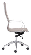 Zuo Modern Glider High Back Office Chair Taupe