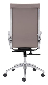 Zuo Modern Glider High Back Office Chair Taupe