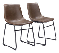 Zuo Modern Smart Dining Chair in Vintage Espresso - Set of 2
