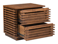 Zuo Modern Linea End Table in Walnut