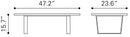 Zuo Modern Atlas Coffee Table White And Gold