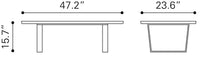 Zuo Modern Atlas Coffee Table White And Gold
