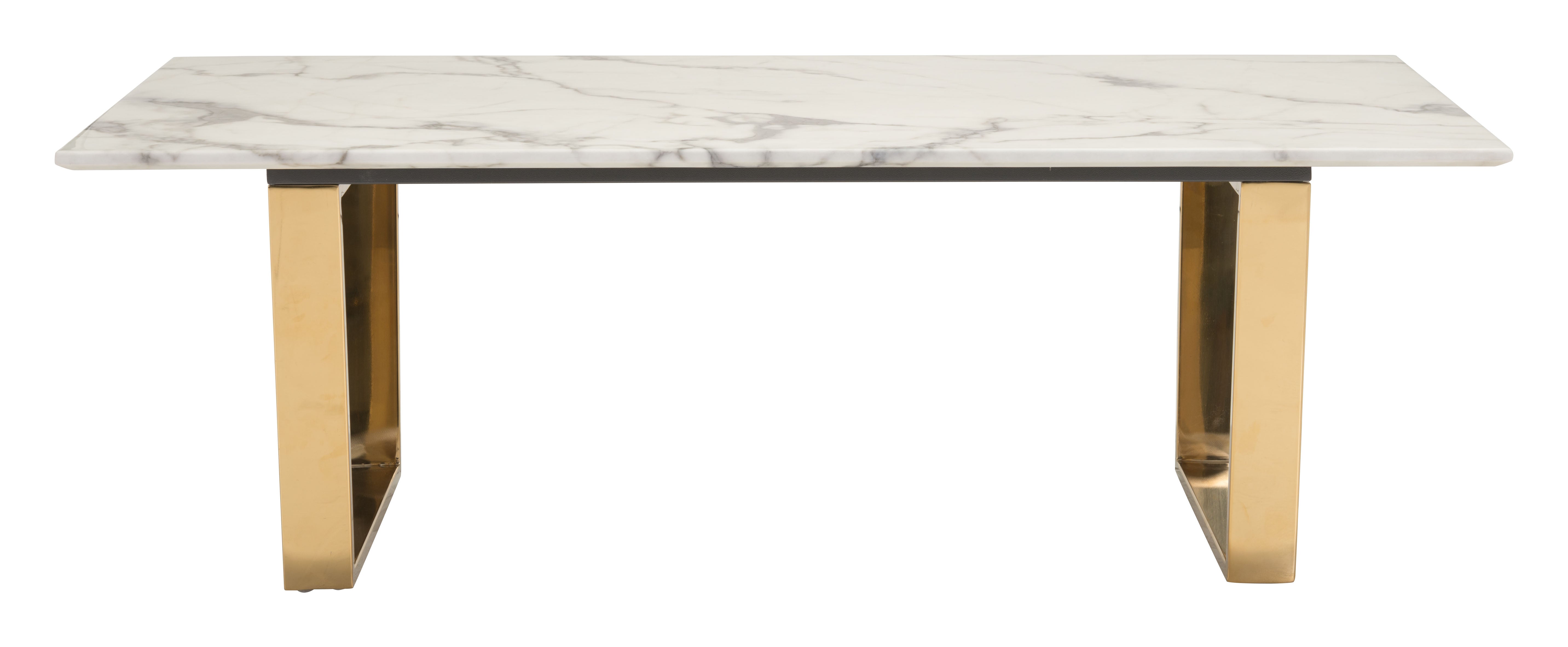 Zuo Modern Atlas Coffee Table White And Gold
