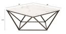 Zuo Modern Tintern Coffee Table White and Antique Bronze