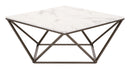 Zuo Modern Tintern Coffee Table White and Antique Bronze
