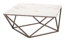 Zuo Modern Tintern Coffee Table White and Antique Bronze