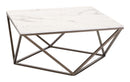 Zuo Modern Tintern Coffee Table White and Antique Bronze