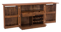 Zuo Modern Linea Bar Cabinet in Walnut