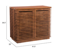 Zuo Modern Linea Bar Cabinet in Walnut