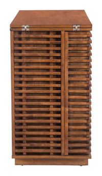 Zuo Modern Linea Bar Cabinet in Walnut