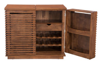 Zuo Modern Linea Bar Cabinet in Walnut