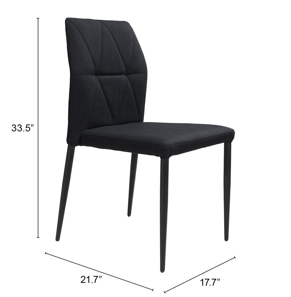 Zuo Modern Revolution Dining Chair in Black - Set of 4