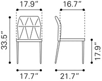 Zuo Modern Revolution Dining Chair in Black - Set of 4