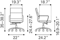 Zuo Modern Ithaca Office Chair Vintage Brown