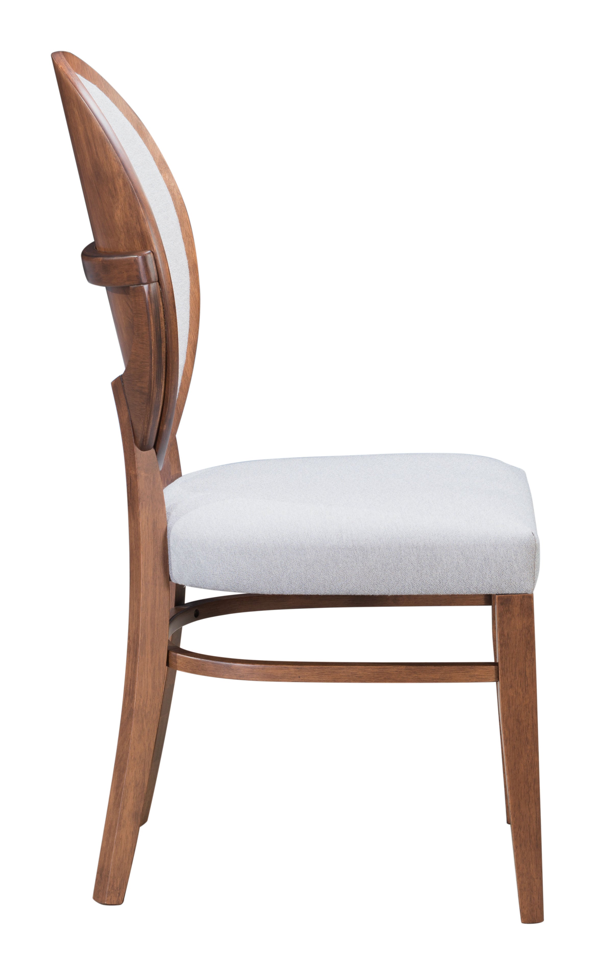 Zuo Modern Regents Dining Chair Walnut and Light Gray - Set of 2