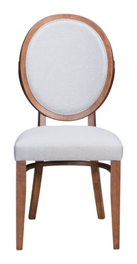 Zuo Modern Regents Dining Chair Walnut and Light Gray - Set of 2