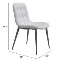 Zuo Modern Tangiers Dining Chair in White - Set of 2