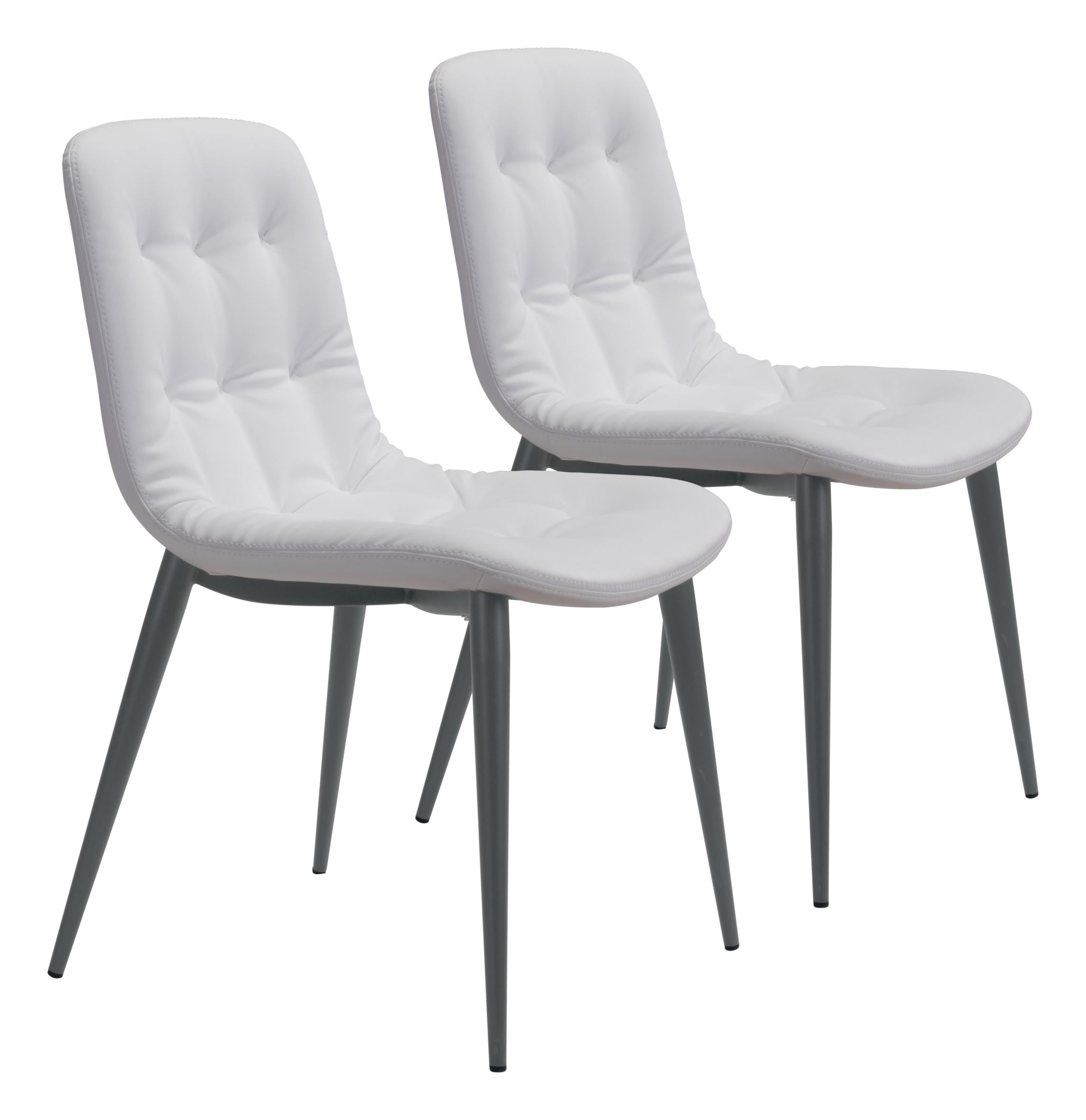 Zuo Modern Tangiers Dining Chair in White - Set of 2