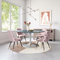 Zuo Modern Piccolo Dining Chair in Pink/Gray/Yellow - Set of 2