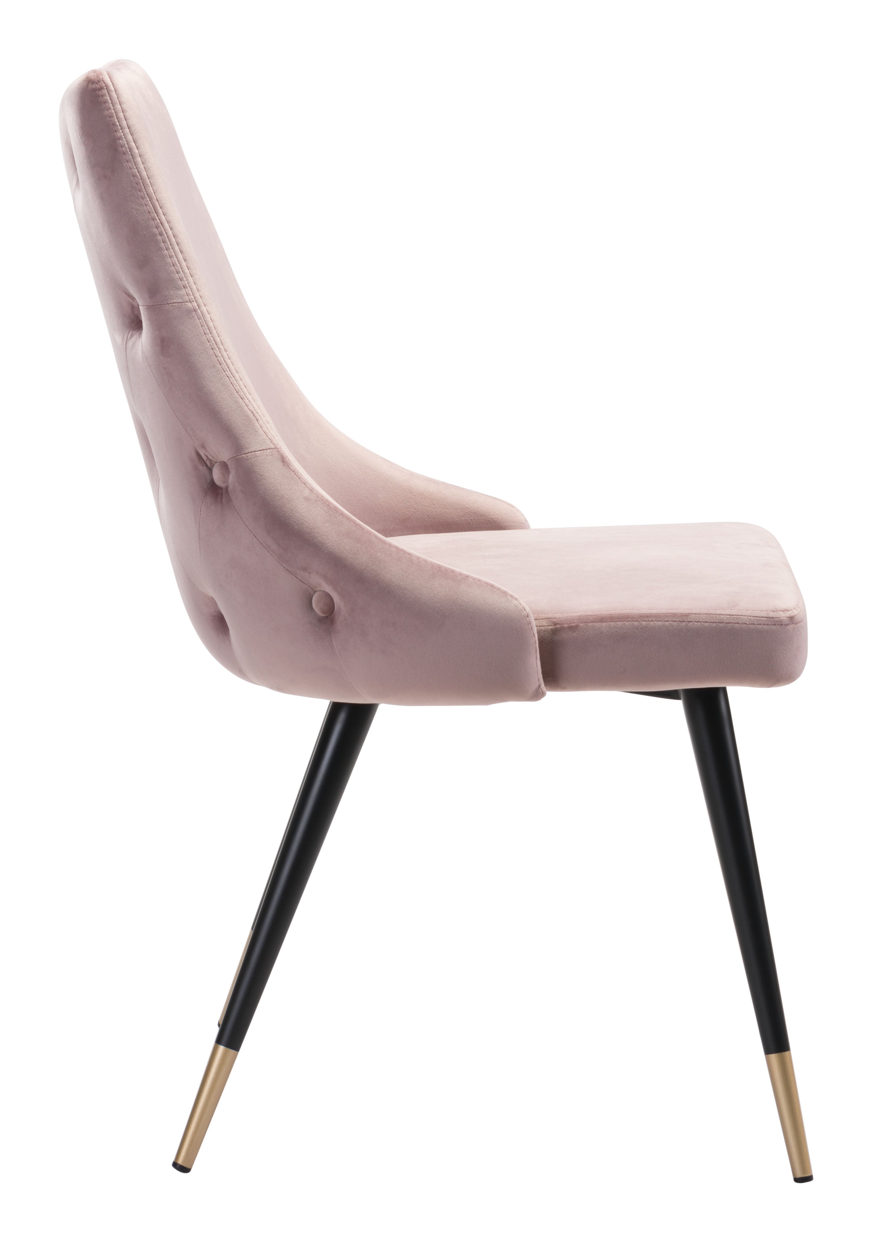 Zuo Modern Piccolo Dining Chair in Pink/Gray/Yellow - Set of 2