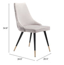 Zuo Modern Piccolo Dining Chair in Pink/Gray/Yellow - Set of 2