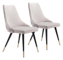 Zuo Modern Piccolo Dining Chair in Pink/Gray/Yellow - Set of 2