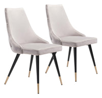 Zuo Modern Piccolo Dining Chair in Pink/Gray/Yellow - Set of 2