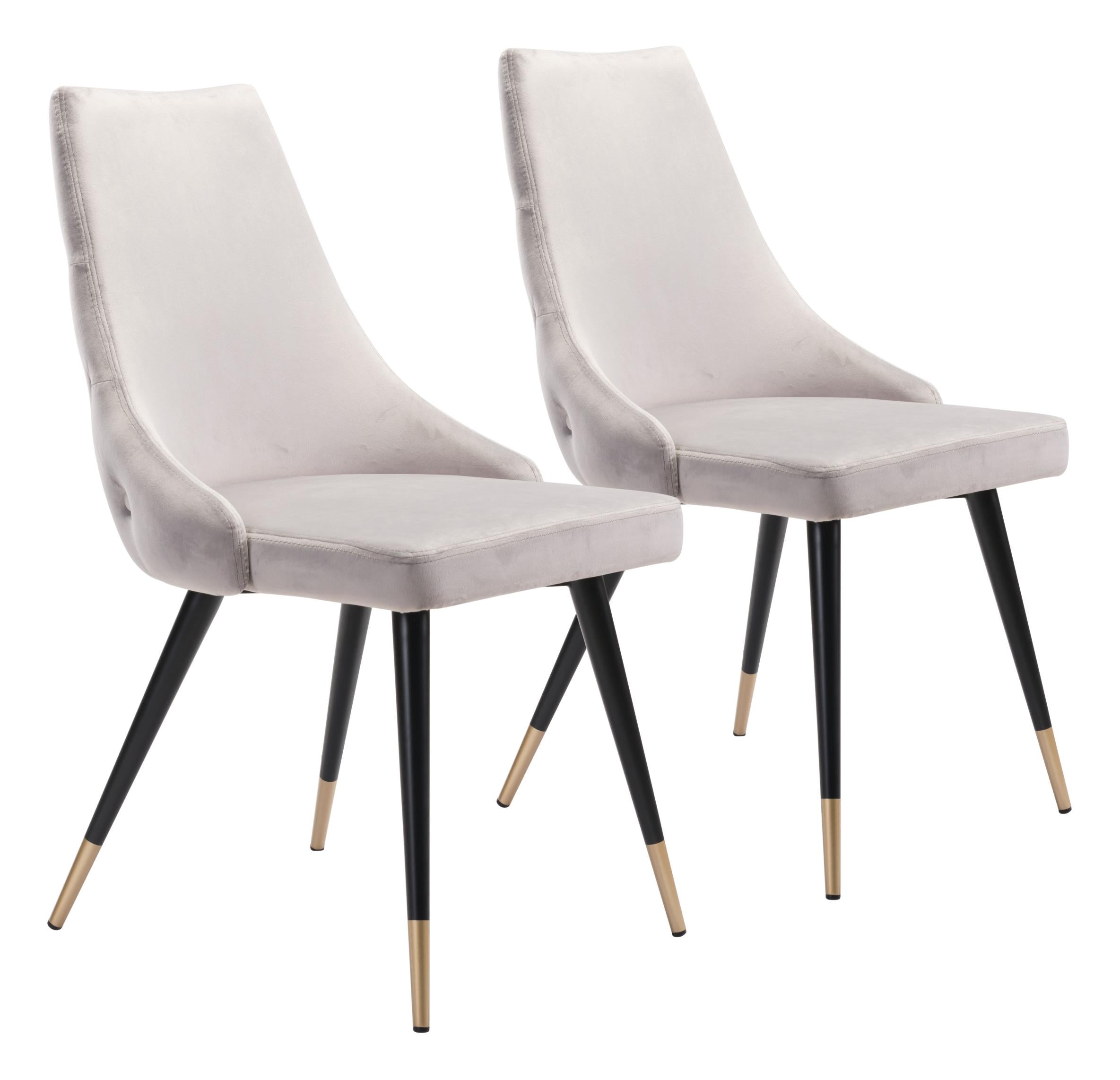 Zuo Modern Piccolo Dining Chair in Pink/Gray/Yellow - Set of 2