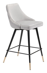 Zuo Modern Piccolo Counter Stool in Pink/Gray/Green/Yellow