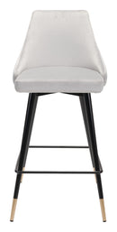 Zuo Modern Piccolo Counter Stool in Pink/Gray/Green/Yellow