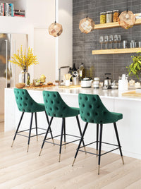 Zuo Modern Piccolo Counter Stool in Pink/Gray/Green/Yellow