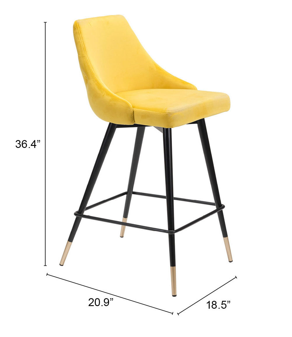 Zuo Modern Piccolo Counter Stool in Pink/Gray/Green/Yellow