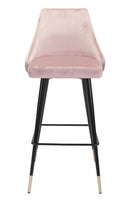 Zuo Modern Piccolo Barstool in Pink/Gray/Green