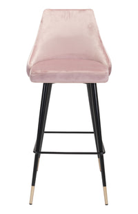 Zuo Modern Piccolo Barstool in Pink/Gray/Green